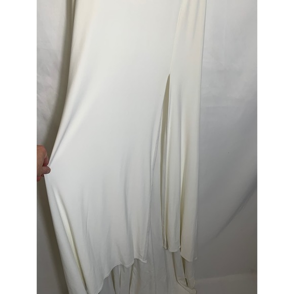 Jovani White Rhinestone Waist Backless Formal Dress Sz 2 - Picture 5 of 7